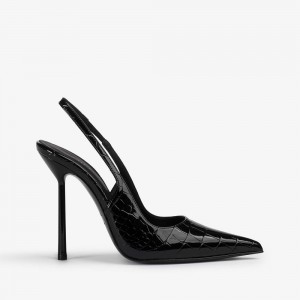 Black Le Silla BELLA SLINGBACK 120 mm | USA_LS14995