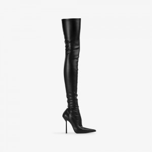 Black Le Silla BELLA THIGH-HIGH BOOT 120 mm | USA_LS51414