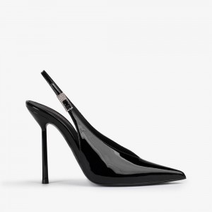 Black Le Silla CLIVAGE SLINGBACK 120 mm | USA_LS33698