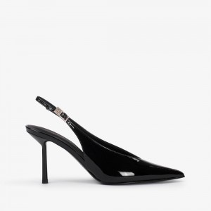 Black Le Silla CLIVAGE SLINGBACK 80 mm | USA_LS14816