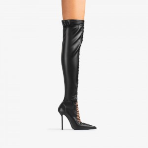 Black Le Silla COLETTE THIGH-HIGH BOOT 120 mm | USA_LS65525