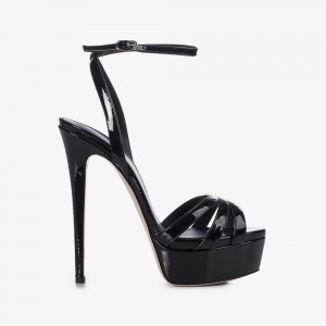 Black Le Silla LOLA SANDAL 140 mm | USA_LS86389