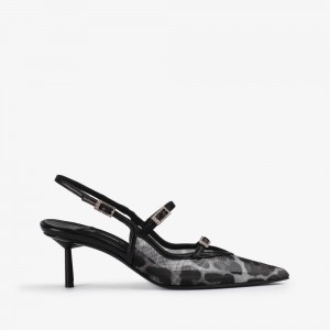 Black Leopard Le Silla MORGANA SLINGBACK 60 mm | USA_LS96478