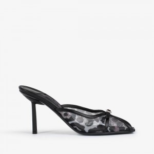 Black Leopard Le Silla VITTORIA SANDAL 80 mm | USA_LS19408