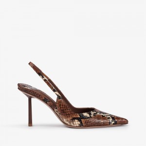 Brown Le Silla BELLA SLINGBACK 80 mm | USA_LS98121