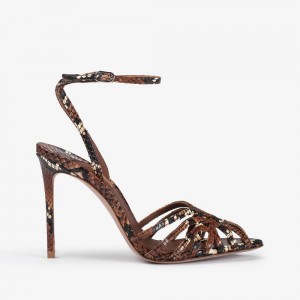 Brown Le Silla EMBRACE SANDAL 110 mm | USA_LS27065