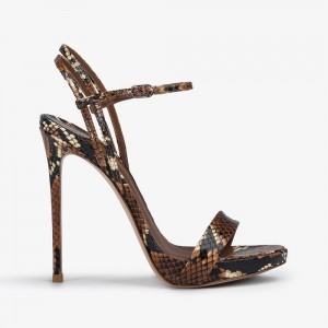 Brown Le Silla GWEN SANDAL 120 mm | USA_LS57057