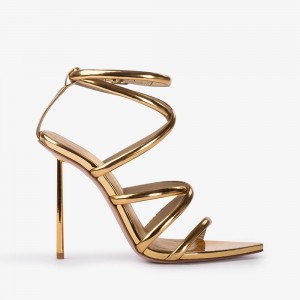 Gold Metal Le Silla BELLA SANDAL 120 mm | USA_LS56466