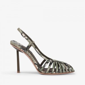 Green Le Silla CAGE SLINGBACK 100 mm | USA_LS19352