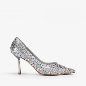 Silver Le Silla GILDA PUMP 80 mm | USA_LS83024