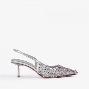 Silver Le Silla GILDA SLINGBACK 60 mm | USA_LS79175