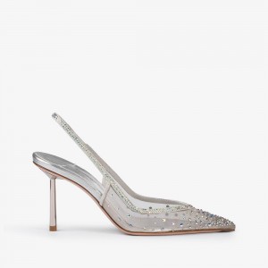 Silver Le Silla NICOLE SLINGBACK 80 mm | USA_LS99594