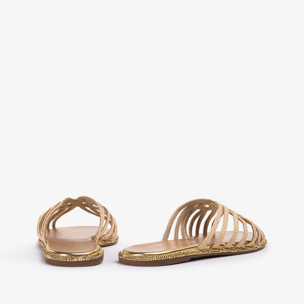 Beige Gold Le Silla EMBRACE SANDAL | USA_LS10154