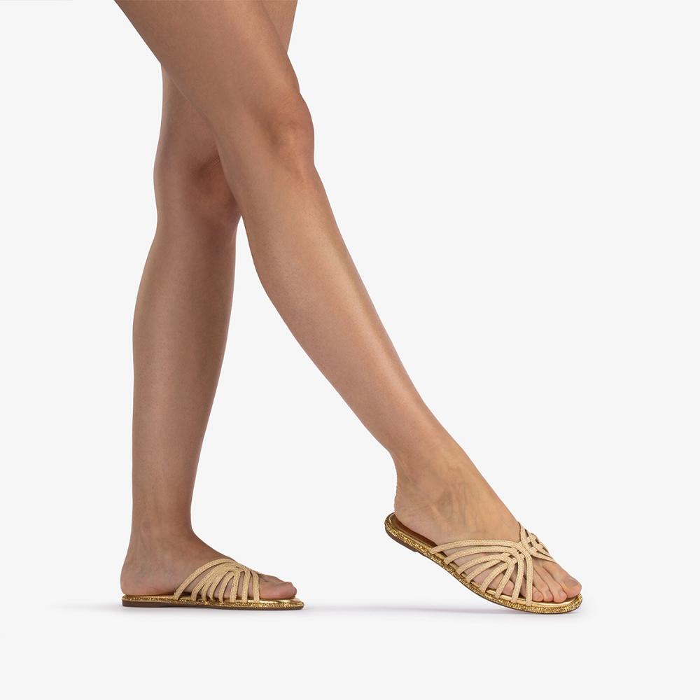 Beige Gold Le Silla EMBRACE SANDAL | USA_LS10154