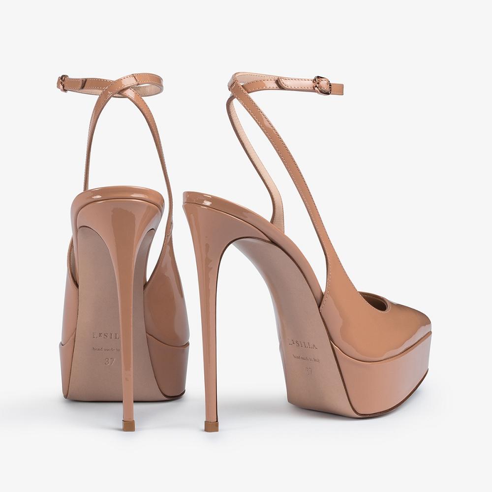 Beige Le Silla UMA SLINGBACK 140 mm | USA_LS75281