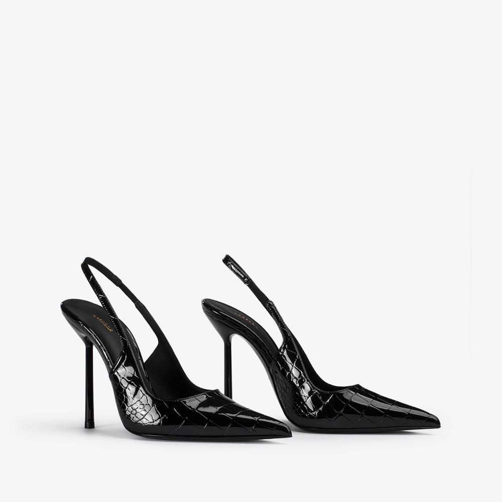 Black Le Silla BELLA SLINGBACK 120 mm | USA_LS49891