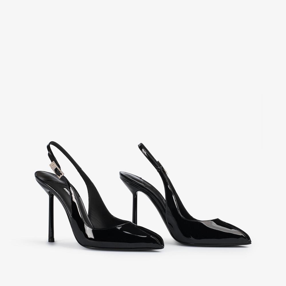 Black Le Silla CLIVAGE SLINGBACK 100 mm | USA_LS25091