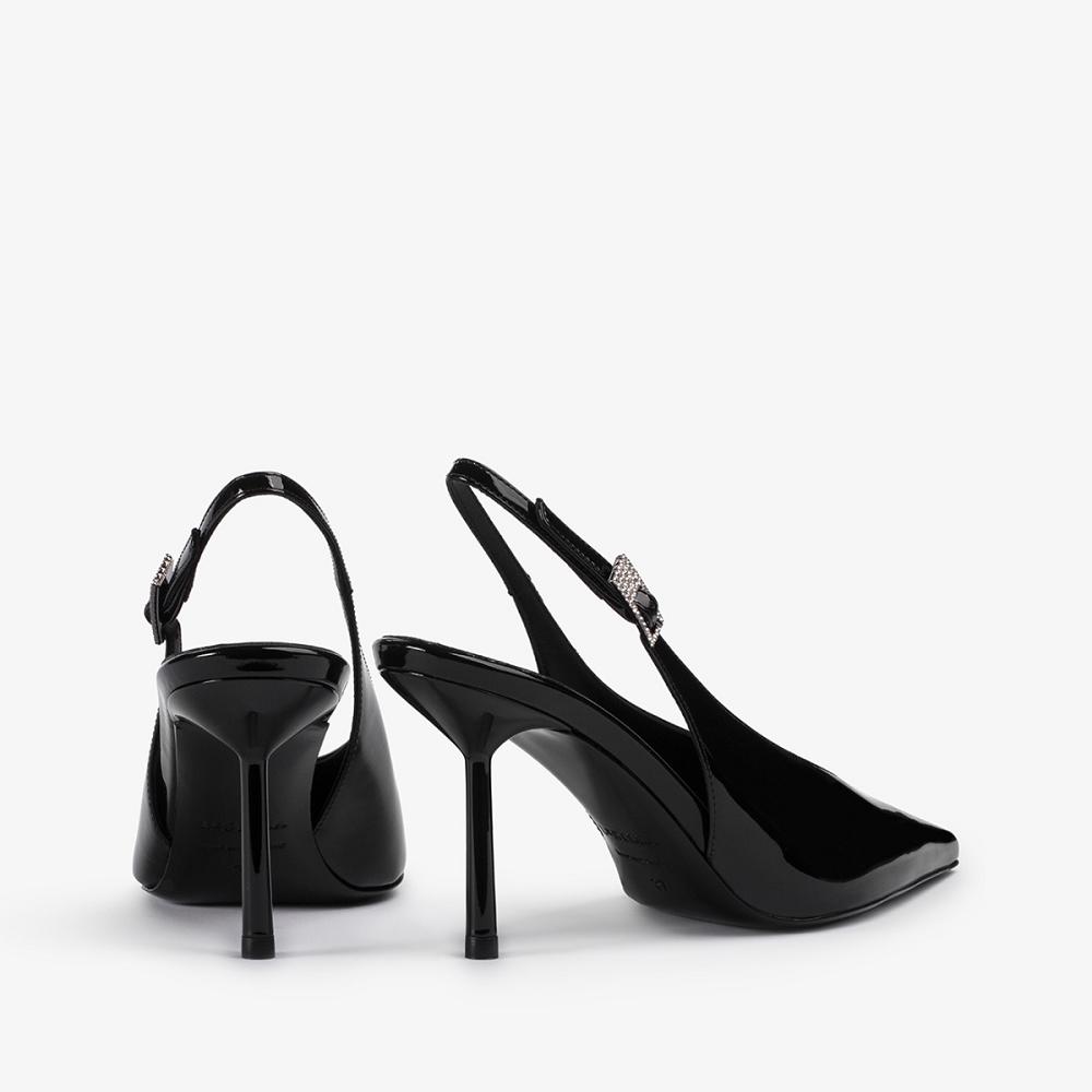 Black Le Silla CLIVAGE SLINGBACK 80 mm | USA_LS38075