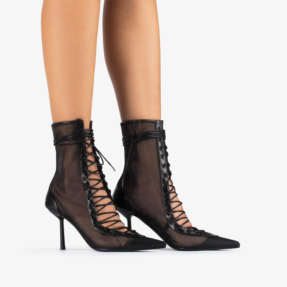 Black Le Silla COLETTE ANKLE BOOT 80 mm | USA_LS25793