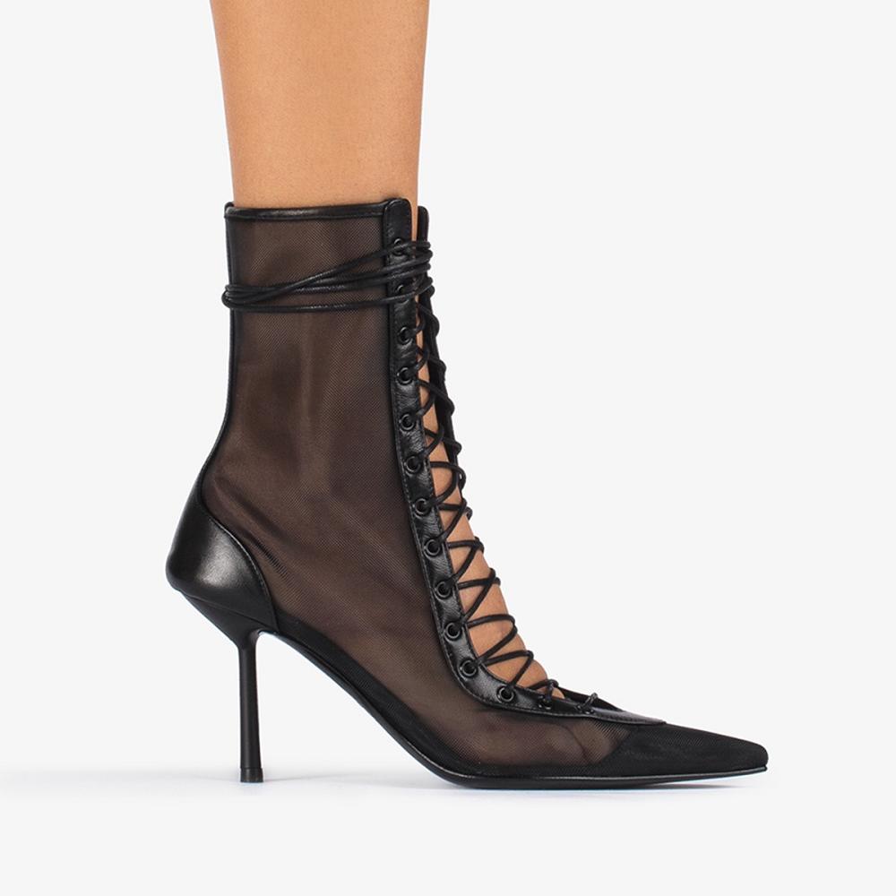 Black Le Silla COLETTE ANKLE BOOT 80 mm | USA_LS25793