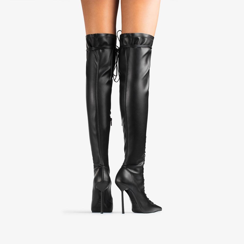 Black Le Silla COLETTE THIGH-HIGH BOOT 120 mm | USA_LS65525