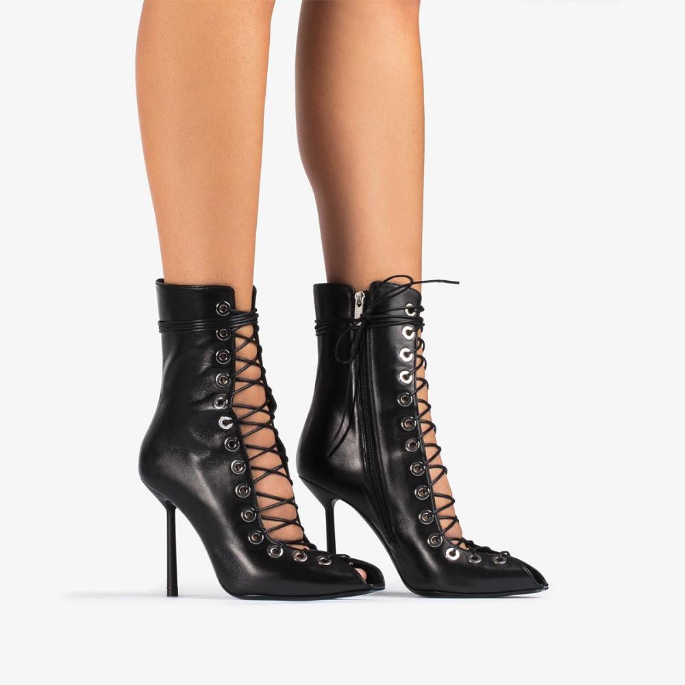 Black Le Silla COURTNEY ANKLE BOOT 100 mm | USA_LS75446