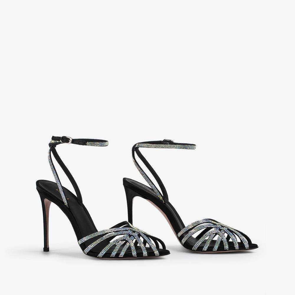 Black Le Silla EMBRACE SANDAL 110 mm | USA_LS46481