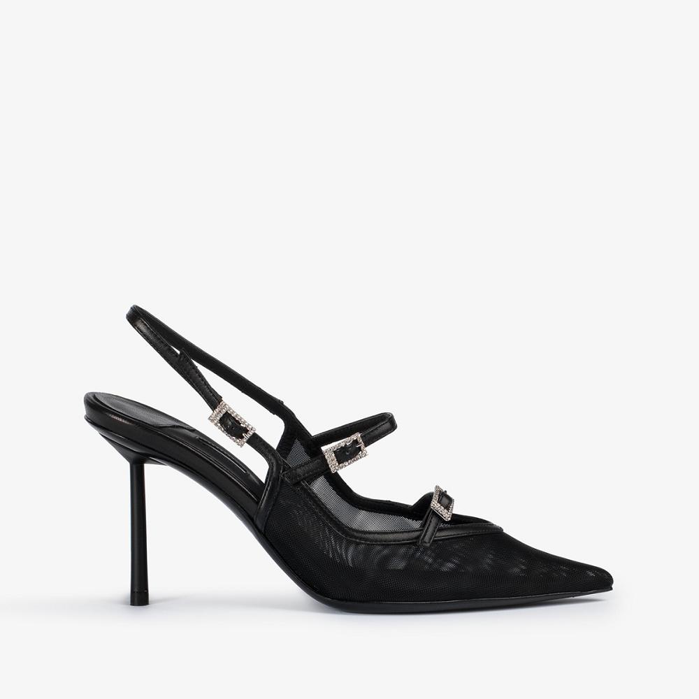 Black Le Silla MORGANA SLINGBACK 80 mm | USA_LS77224