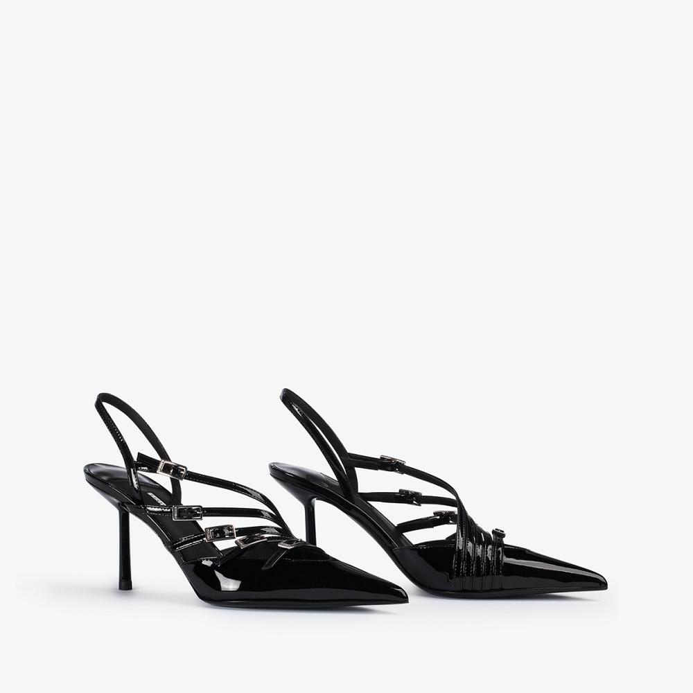 Black Le Silla SCARLET SLINGBACK 80 mm | USA_LS53950