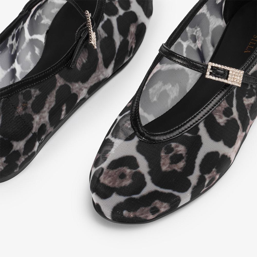 Black Leopard Le Silla DANIELLE BALLET FLAT | USA_LS48072