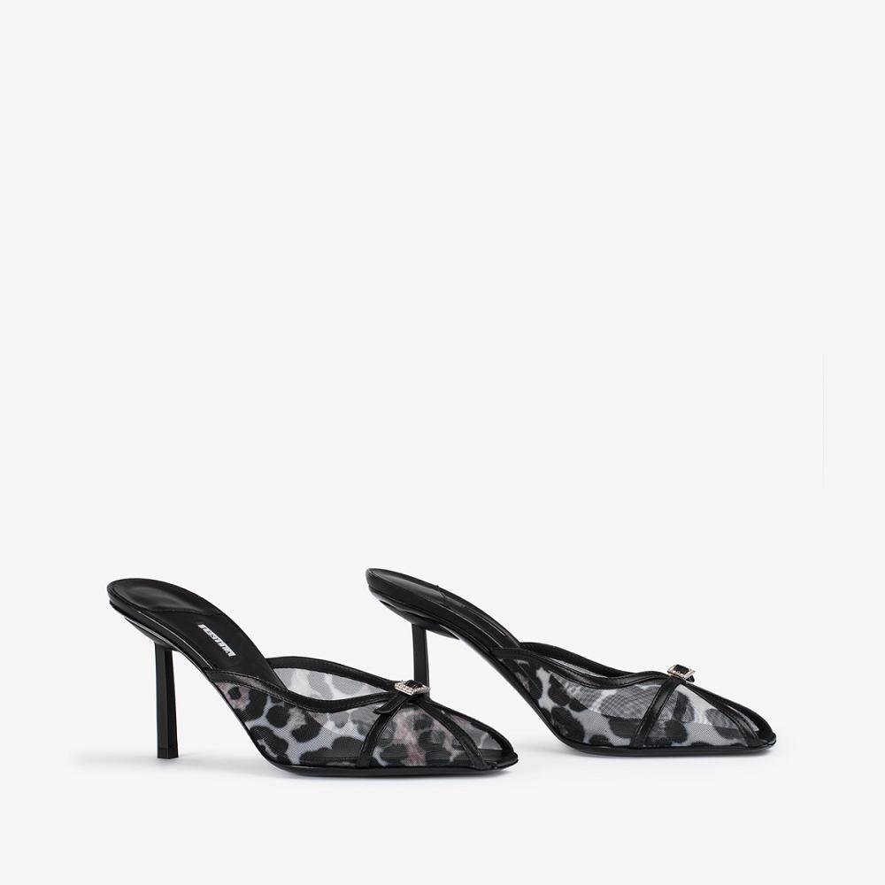 Black Leopard Le Silla VITTORIA SANDAL 80 mm | USA_LS19408