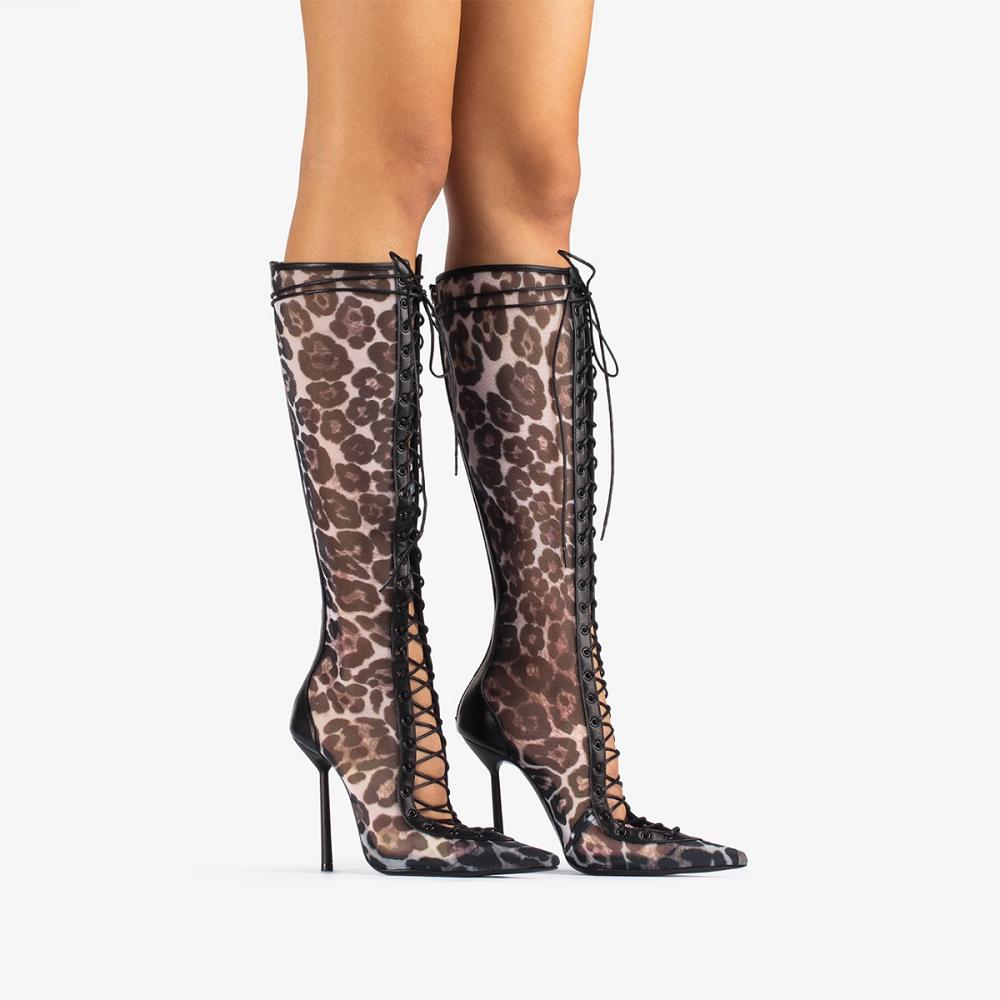 Black / Leopard Le Silla COLETTE BOOT 120 mm | USA_LS15580