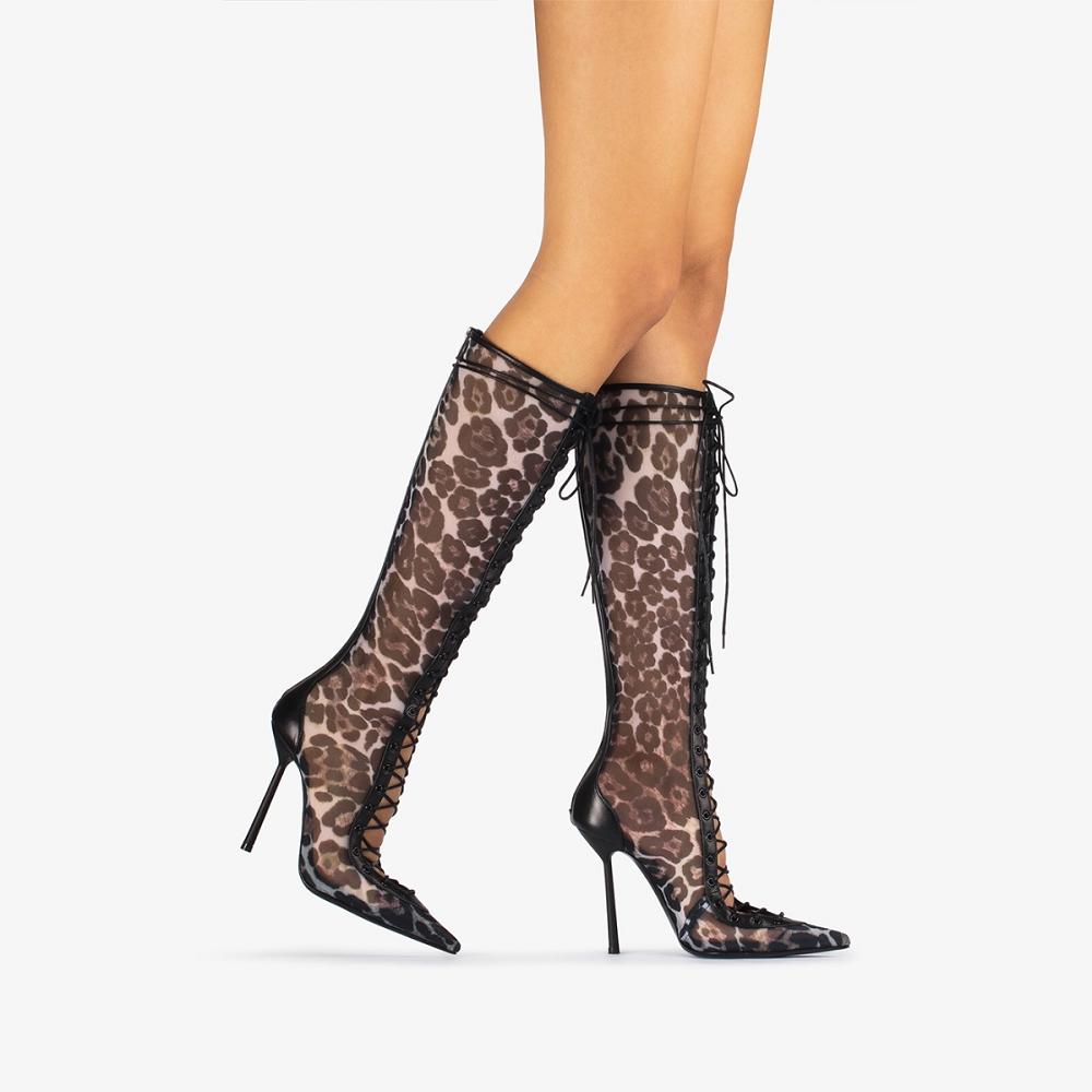 Black / Leopard Le Silla COLETTE BOOT 120 mm | USA_LS15580