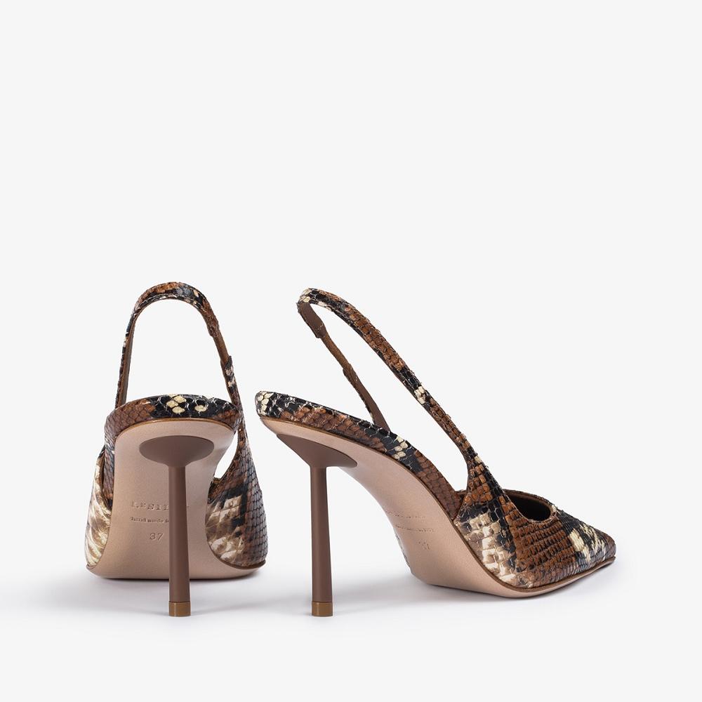 Brown Le Silla BELLA SLINGBACK 80 mm | USA_LS98121