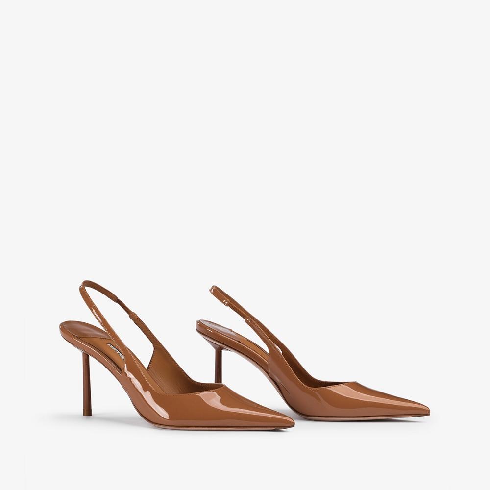 Brown Le Silla BELLA SLINGBACK 80 mm | USA_LS41982