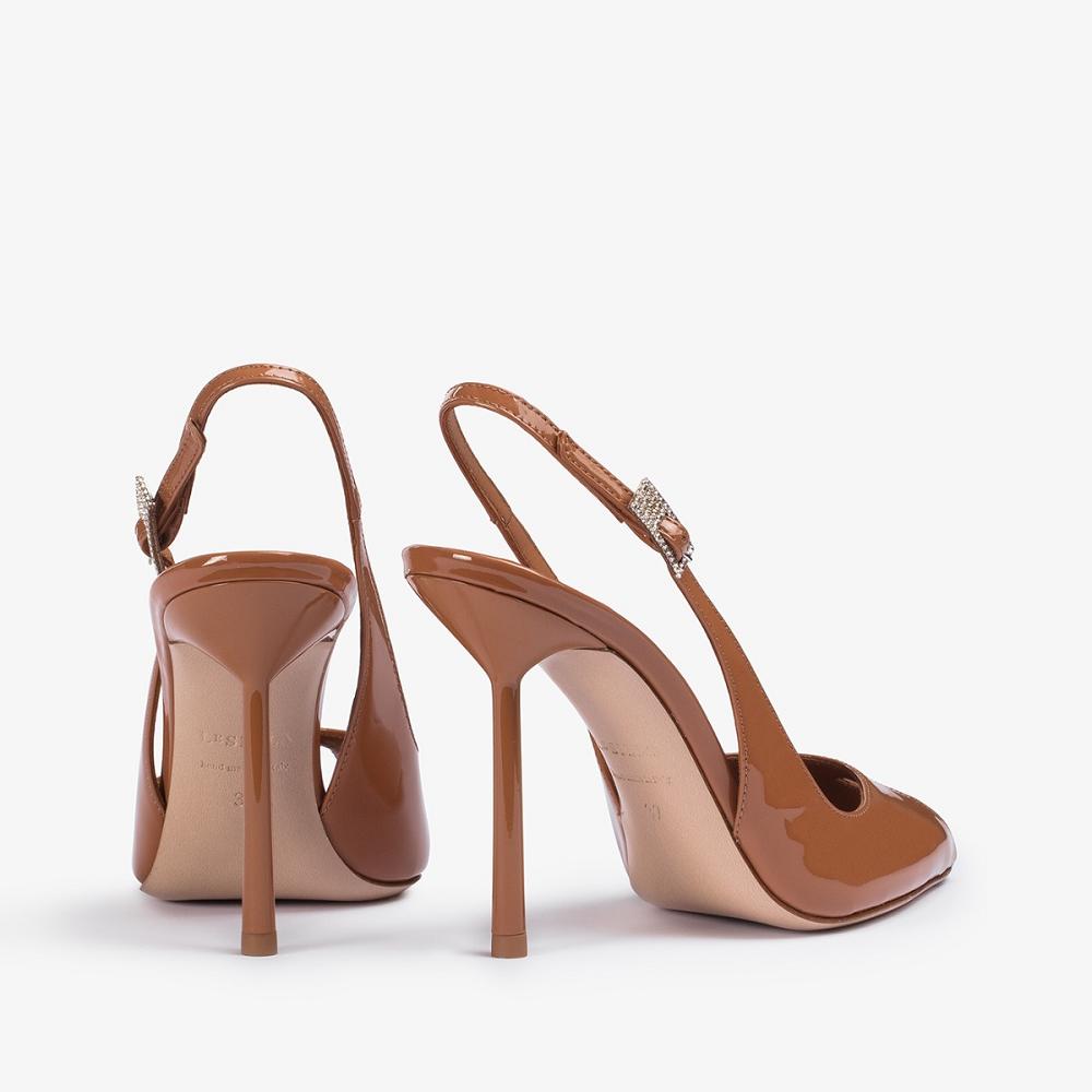 Brown Le Silla CLIVAGE SLINGBACK 100 mm | USA_LS90686