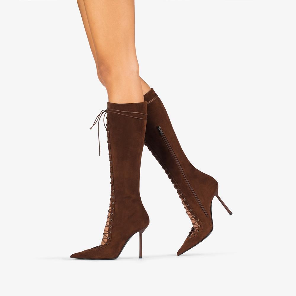 Brown Le Silla COLETTE BOOT 100 mm | USA_LS19065