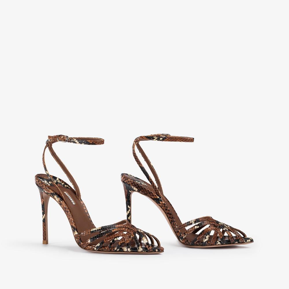 Brown Le Silla EMBRACE SANDAL 110 mm | USA_LS27065