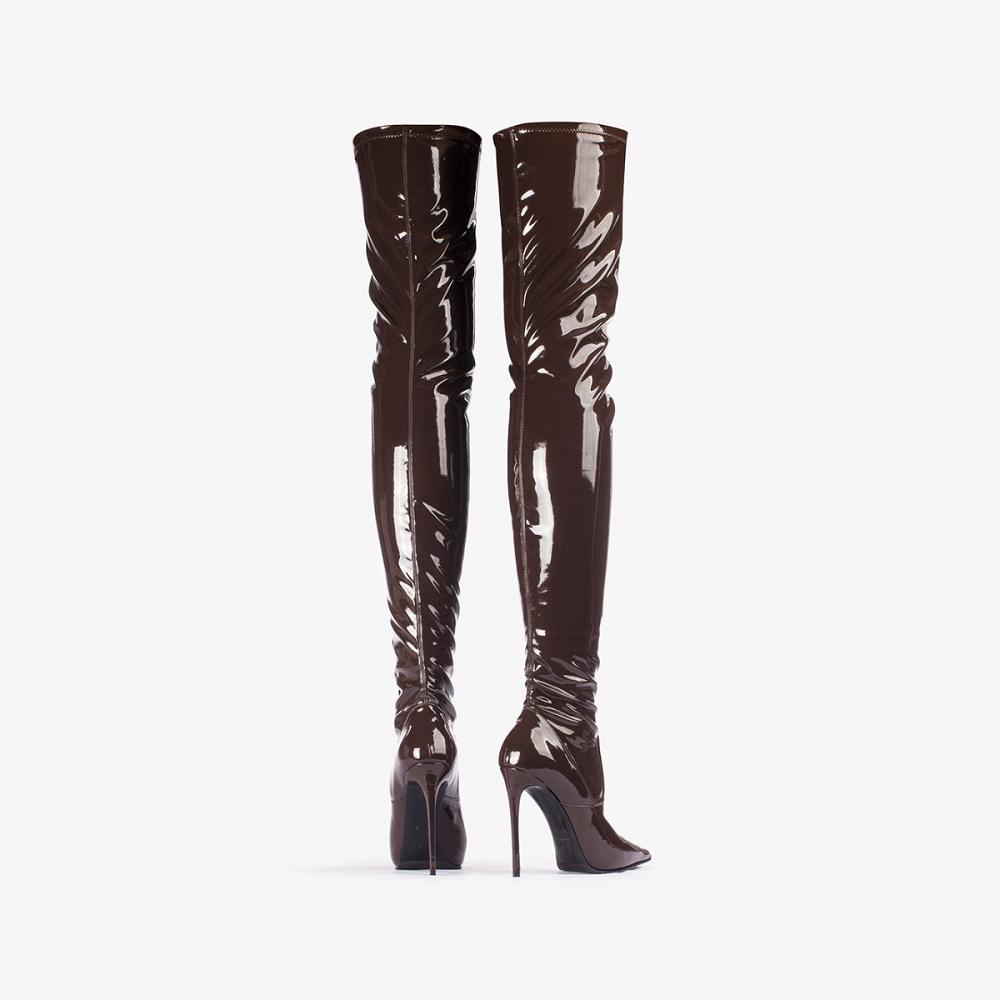 Brown Le Silla EVA THIGH-HIGH BOOT 120 mm | USA_LS39869