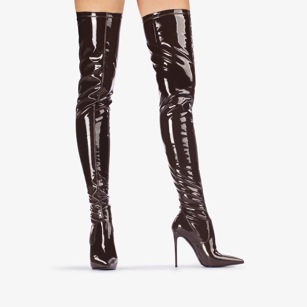 Brown Le Silla EVA THIGH-HIGH BOOT 120 mm | USA_LS39869