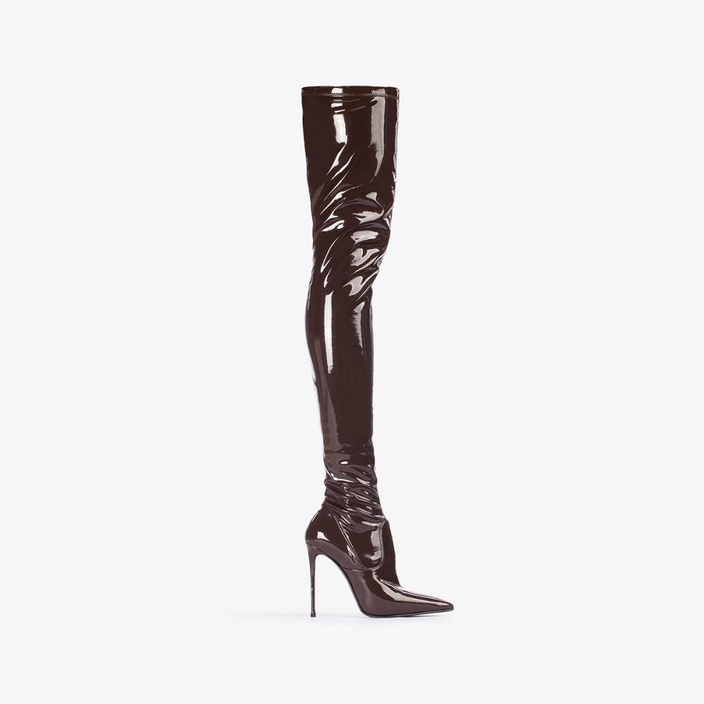 Brown Le Silla EVA THIGH-HIGH BOOT 120 mm | USA_LS39869