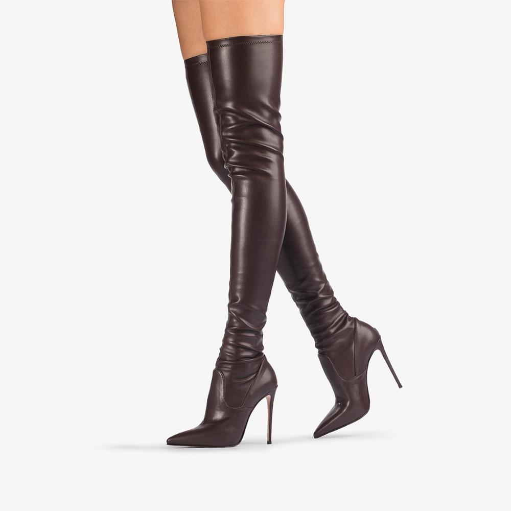 Brown Le Silla EVA THIGH-HIGH BOOT 120 mm | USA_LS27676