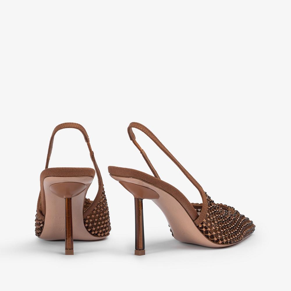 Brown Le Silla GILDA SLINGBACK 80 mm | USA_LS77966