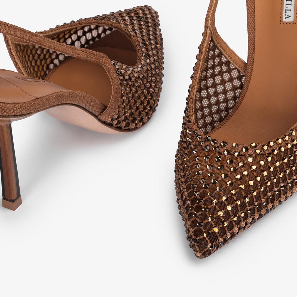 Brown Le Silla GILDA SLINGBACK 80 mm | USA_LS77966