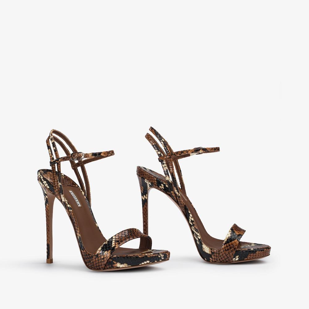 Brown Le Silla GWEN SANDAL 120 mm | USA_LS57057