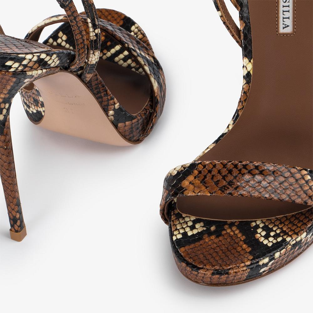 Brown Le Silla GWEN SANDAL 120 mm | USA_LS57057