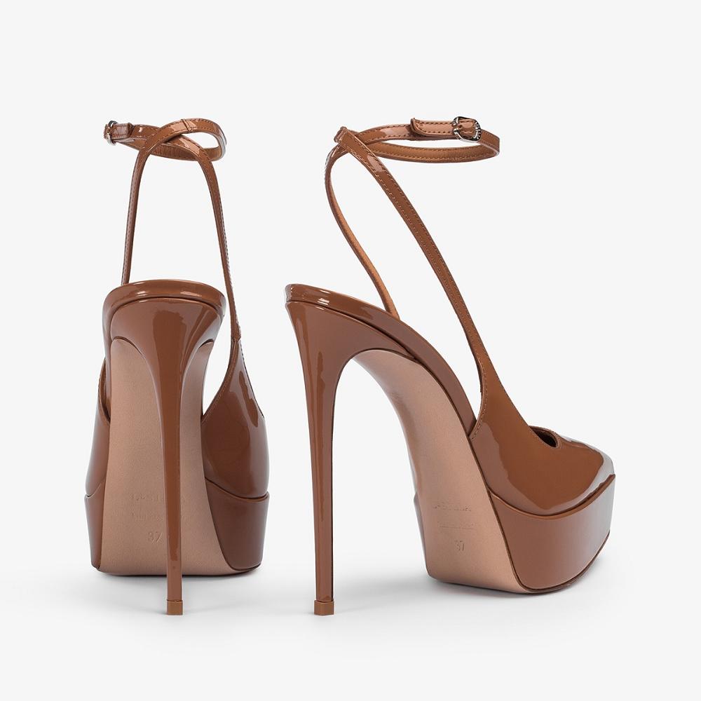 Brown Le Silla UMA SLINGBACK 140 mm | USA_LS31002