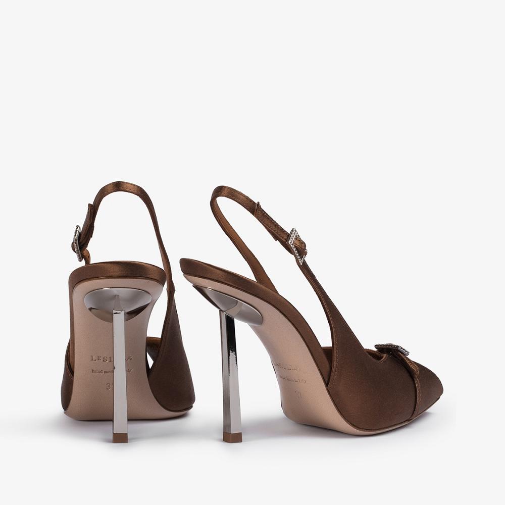 Brown Le Silla VITTORIA SLINGBACK 100 mm | USA_LS11002