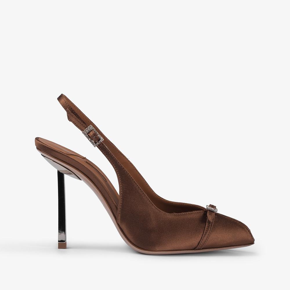 Brown Le Silla VITTORIA SLINGBACK 100 mm | USA_LS11002