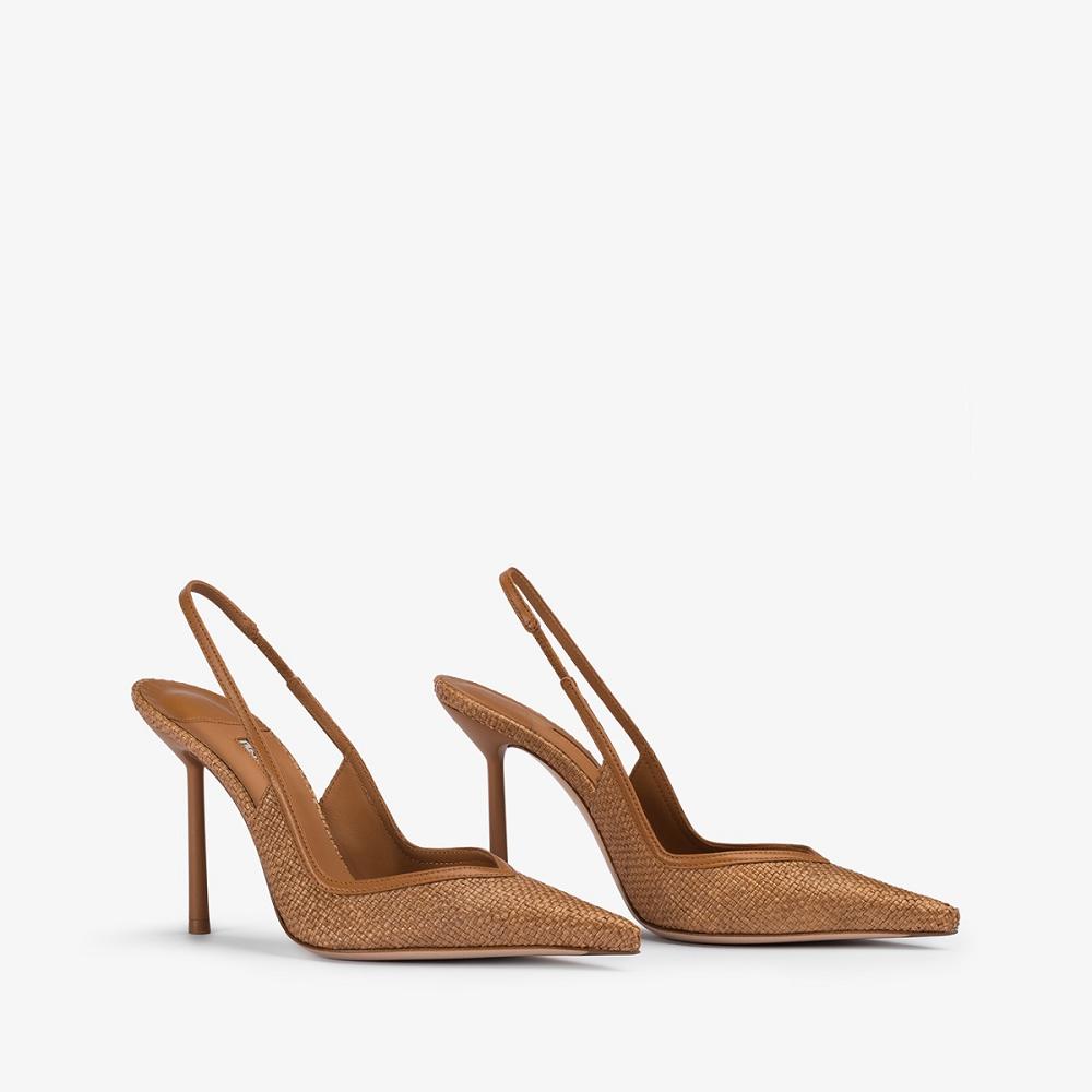 Brown Le Silla VIVIENNE SLINGBACK 100 mm | USA_LS59475